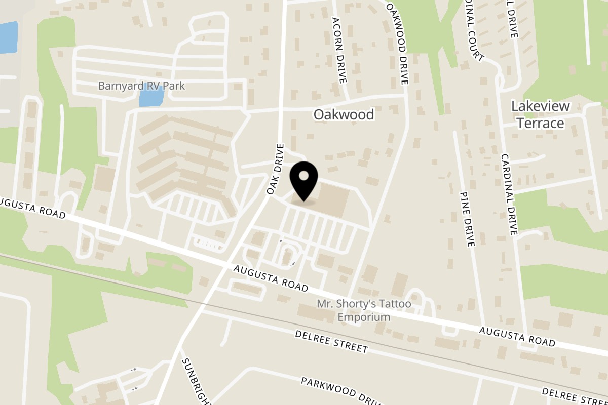 Map showing the location of 7 Mares Mexican Restaurant on 4360 Augusta Rd #7491 in Lexington